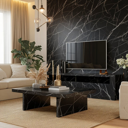 Luxury Black Marble Peel & Stick Wallpaper